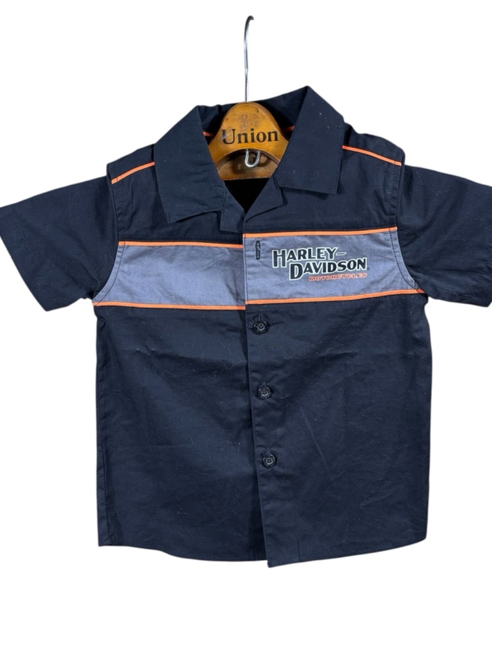 Harley Davidson Albuquerque Boy’s/ Unisex Button Up Short Sleeve Shirt Size 3T